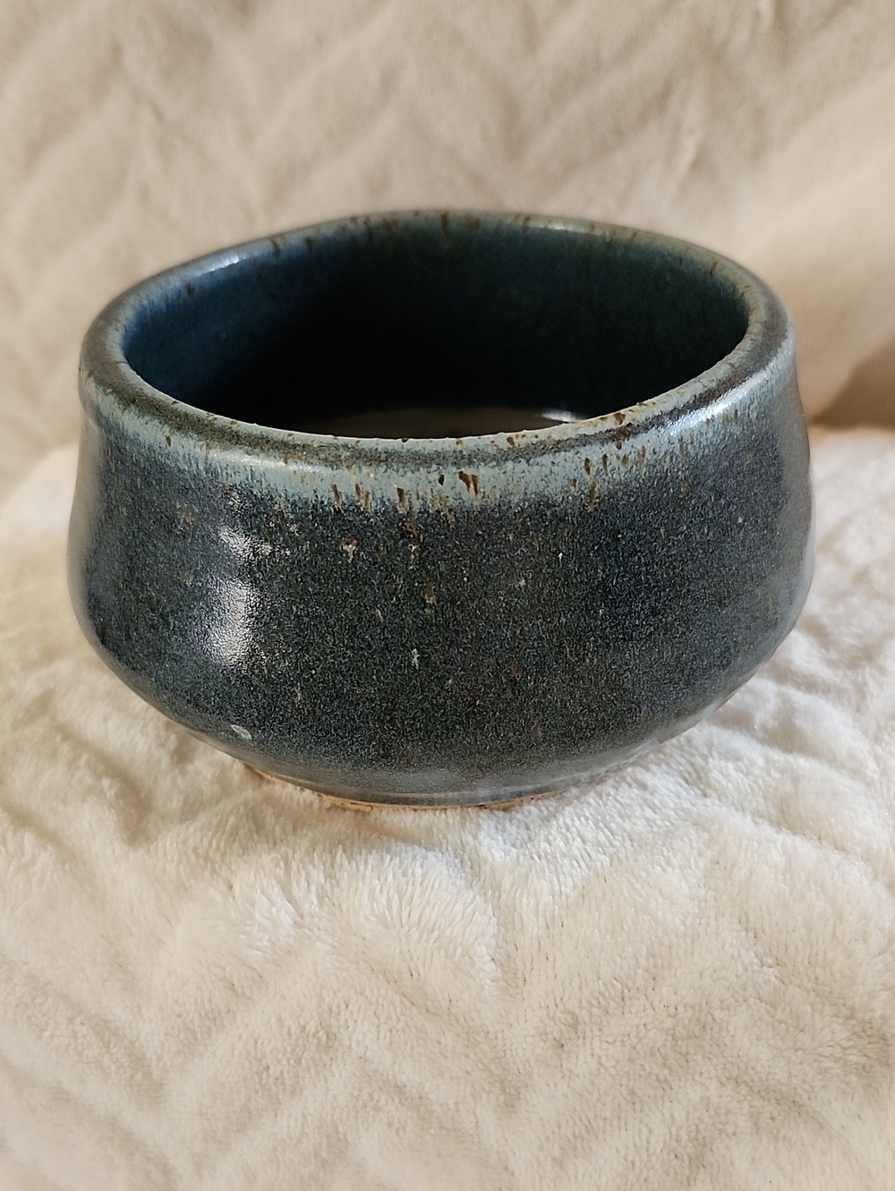 Handcrafted Deep Teal Ceramic Bowl - Home Art Accent